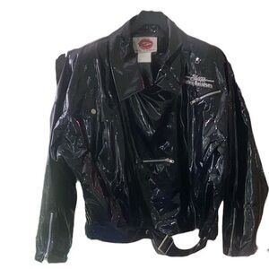 VINTAGE 80’s Sturgis Harley Davidson Kenn Sporn Downtown Wippette Vinyl Jacket